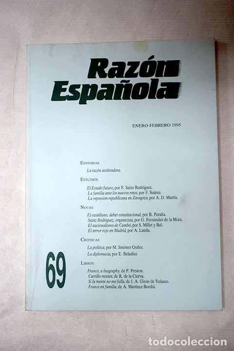Libros: Raz&oacute;n Espa&ntilde;ola, n&ordm; 69