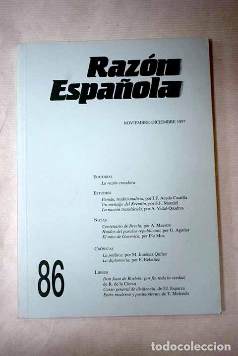 Libros: Raz&oacute;n Espa&ntilde;ola, n&ordm; 86