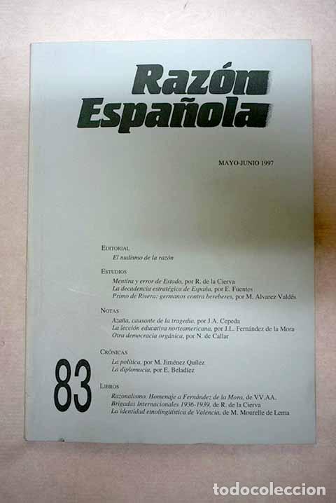 Libros: Raz&oacute;n Espa&ntilde;ola, n&ordm; 83 - Foto 1
