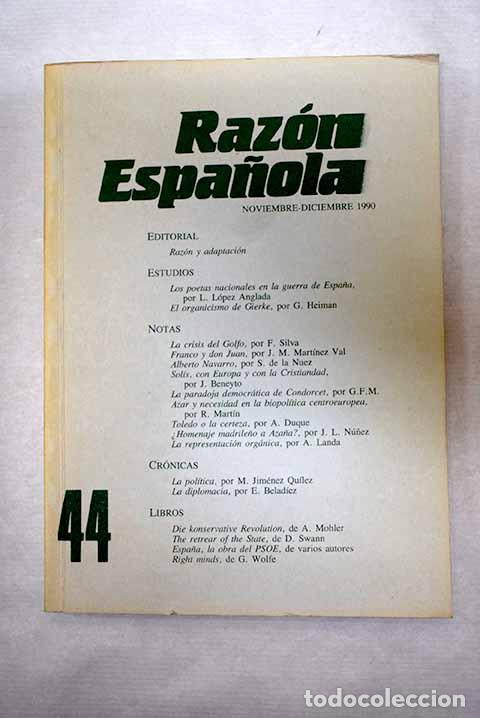 Libros: Raz&oacute;n Espa&ntilde;ola, n&ordm; 44