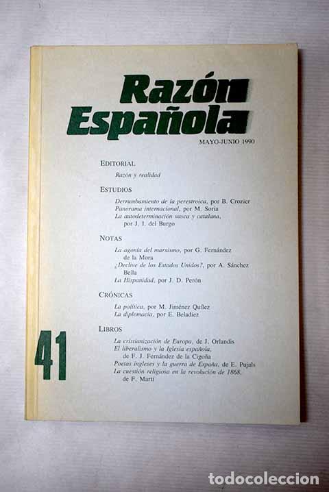 Libros: Raz&oacute;n Espa&ntilde;ola, n&ordm; 41 - Foto 1