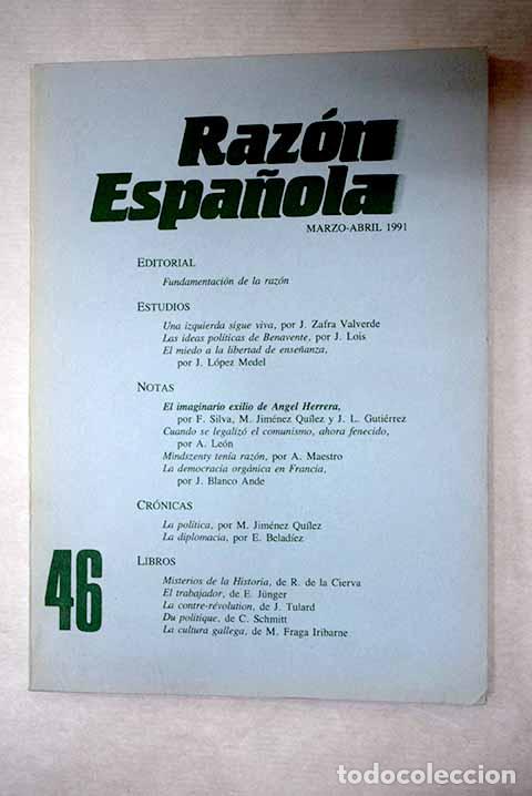 Libros: Raz&oacute;n Espa&ntilde;ola, n&ordm; 46
