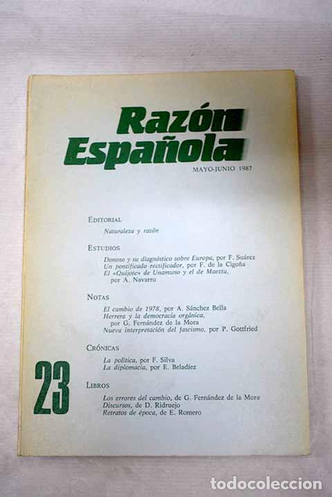 Libros: Raz&oacute;n Espa&ntilde;ola, n&ordm; 23 - Foto 1