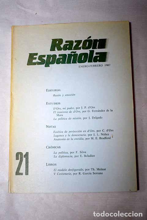 Libros: Raz&oacute;n Espa&ntilde;ola, n&ordm; 21 - Foto 1