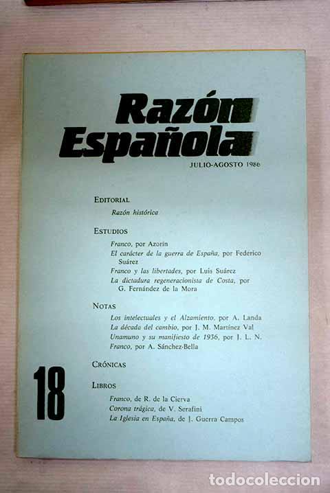 Libros: Raz&oacute;n Espa&ntilde;ola, n&ordm; 18