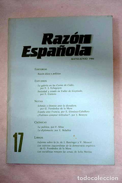 Libros: Raz&oacute;n Espa&ntilde;ola, n&ordm; 17 - Foto 1