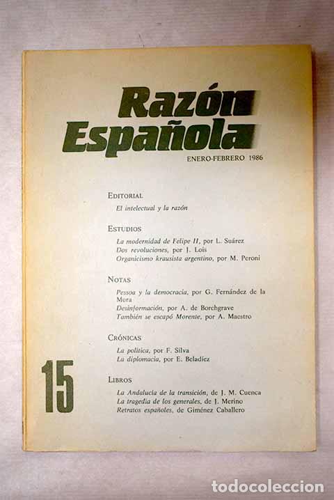 Libros: Raz&oacute;n Espa&ntilde;ola, n&ordm; 15 - Foto 1