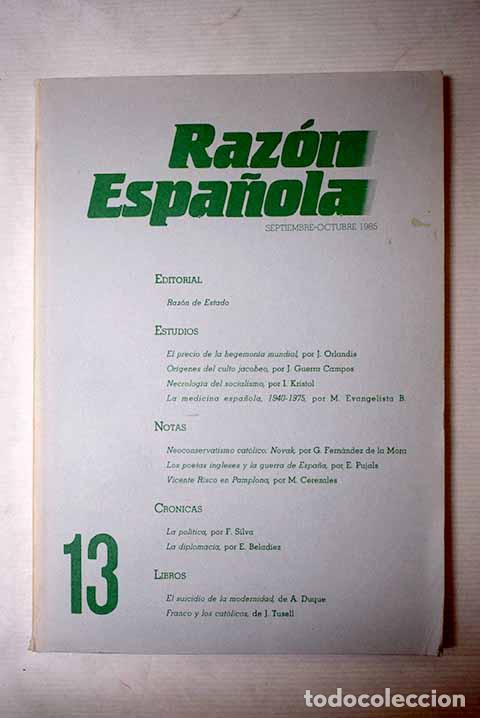 Libros: Raz&oacute;n Espa&ntilde;ola, n&ordm; 13