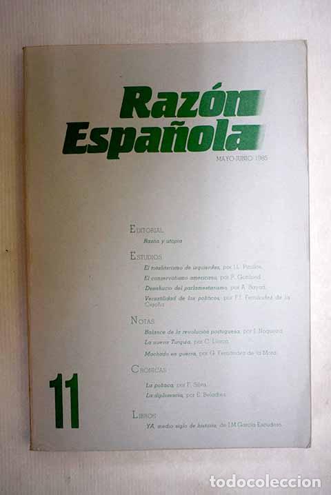 Libros: Raz&oacute;n Espa&ntilde;ola, n&ordm; 11
