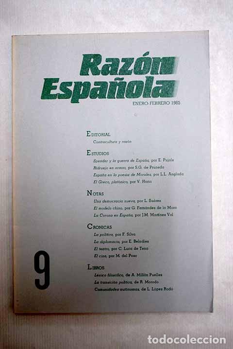 Libros: Raz&oacute;n Espa&ntilde;ola, n&ordm; 9