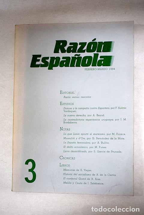 Libros: Raz&oacute;n Espa&ntilde;ola, n&ordm; 3