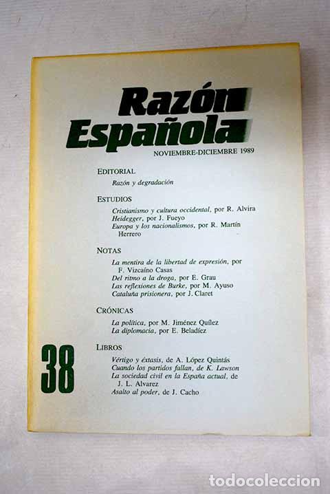 Libros: Raz&oacute;n Espa&ntilde;ola, n&ordm; 38 - Foto 1