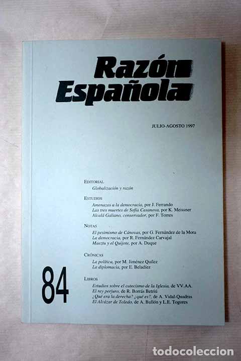 Libros: Raz&oacute;n Espa&ntilde;ola, n&ordm; 84