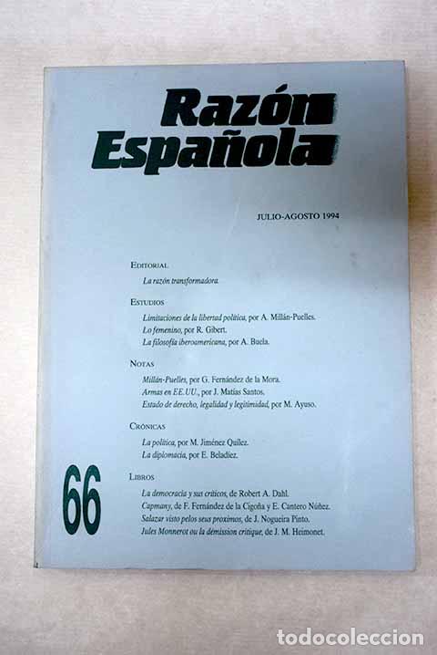 Libros: Raz&oacute;n Espa&ntilde;ola, n&ordm; 66 - Foto 1