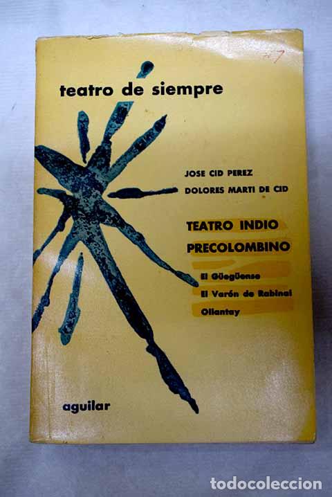 Libros: Teatro indio precolombino
