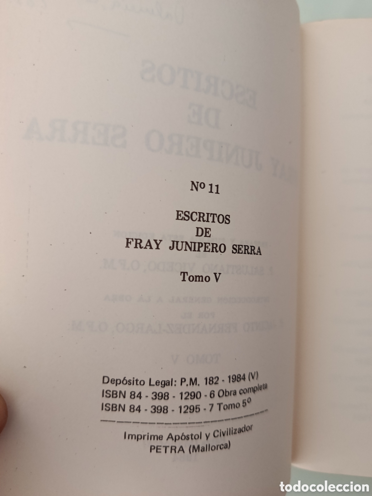 Libros: ESCRITOS DE FRAY JUN&Iacute;PERO SERRA TOMO V - Foto 4