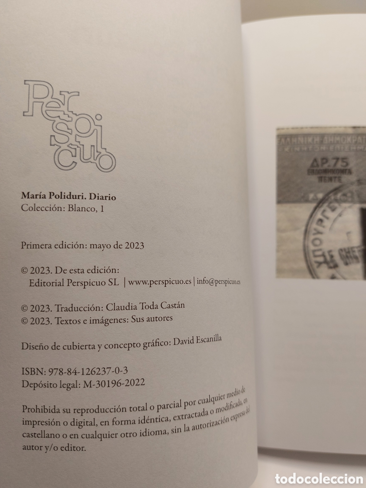 Libros: Mar&iacute;a Poliduri. Diario. - Foto 2