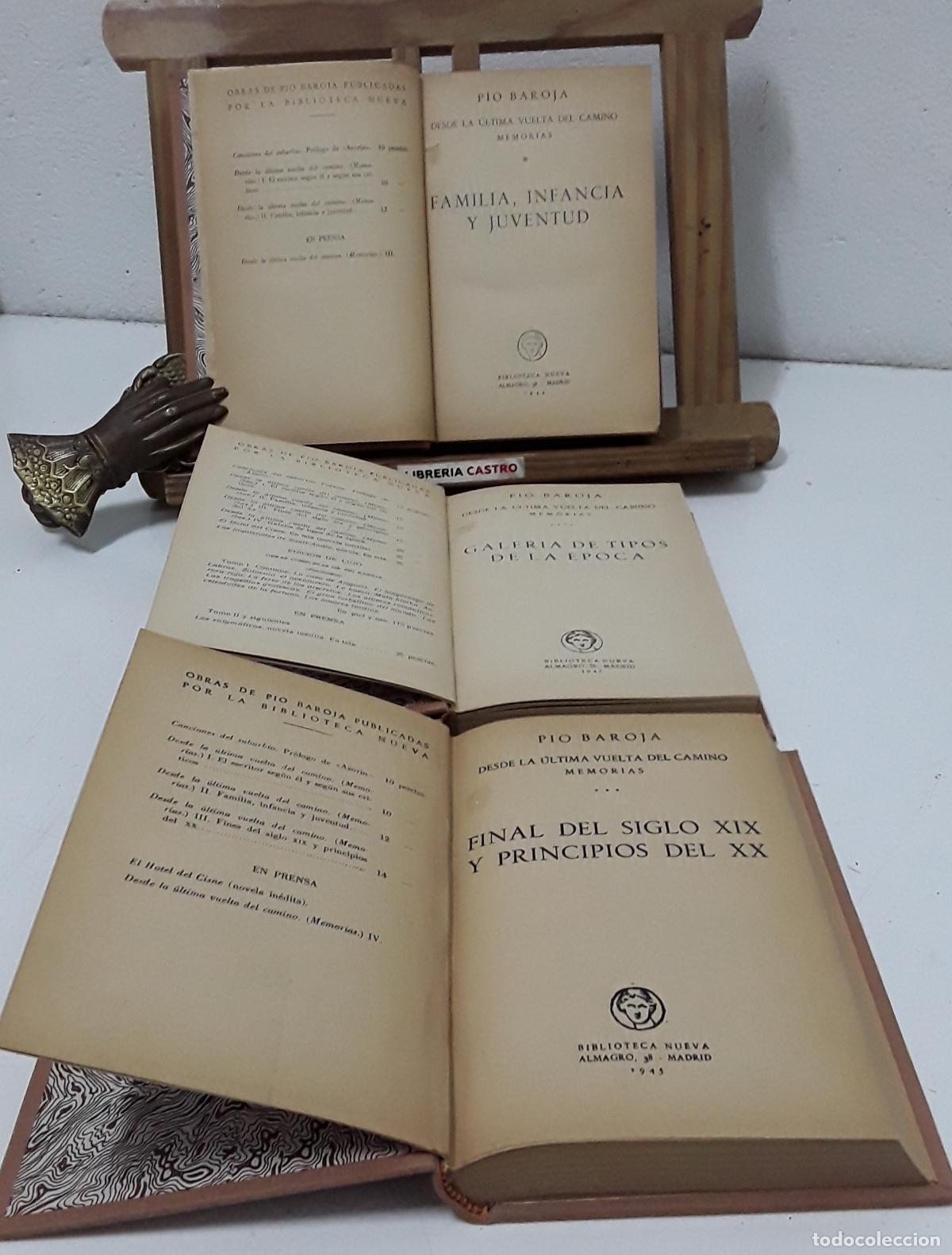 Libros: Desde la &uacute;ltima vuelta del camino, Memorias. II, III y IV - P&iacute;o Baroja.