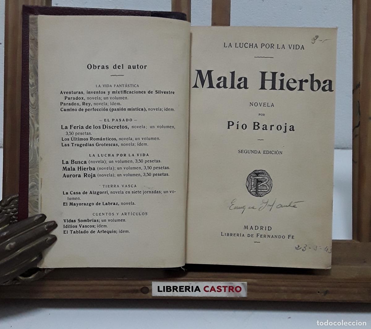Libros: La Lucha por la Vida. Mala Hierba, P&iacute;o Baroja - P&iacute;o Baroja.