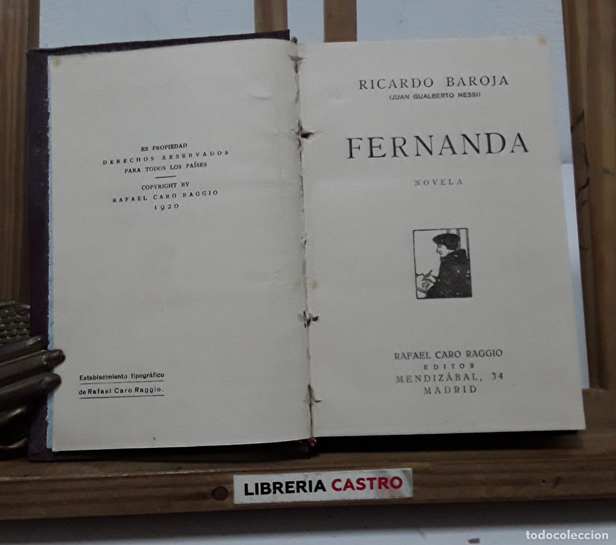 Libros: Fernanda, por Ricardo Baroja (Juan Gualberto Nessi) - Ricardo Baroja, Juan Gualberto Nessi.