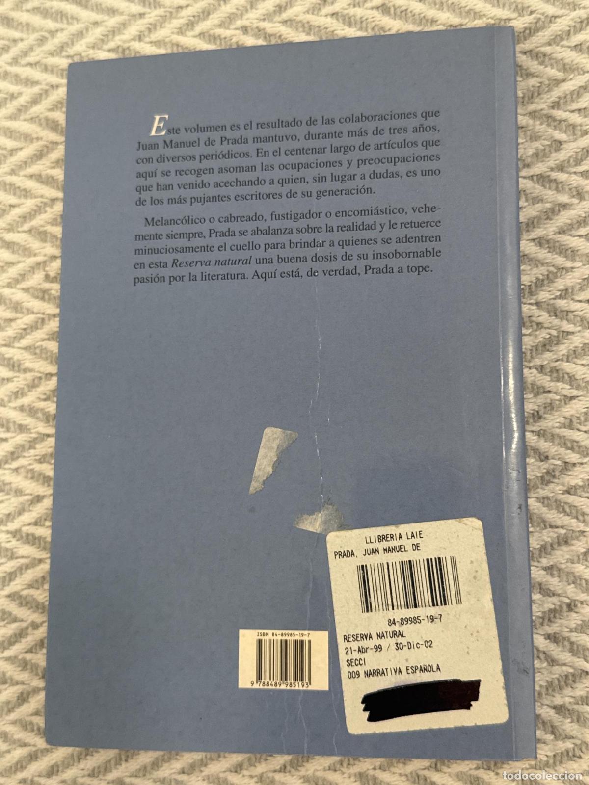 Libros: Reserva natural - Juan Manuel de Prada - Foto 3