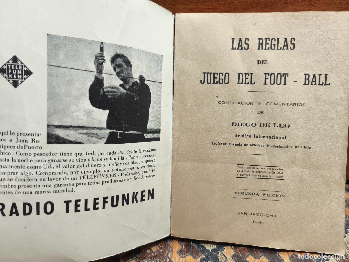 Libros: DIEGO DE LEO &ndash; LAS REGLAS DEL JUEGO DEL FOOT-BALL &ndash; S/E &ndash; 1960 - Foto 3