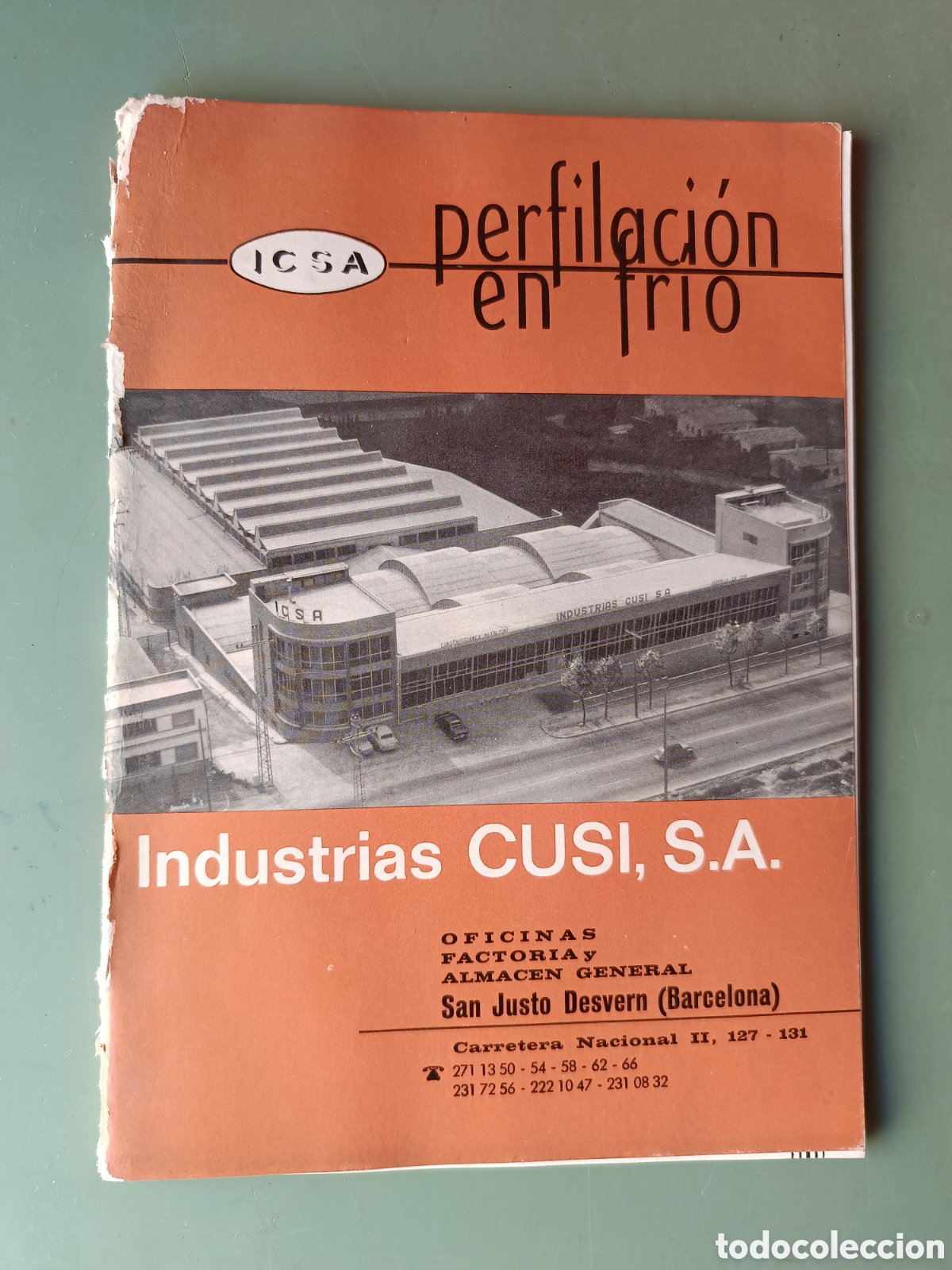 Libros: ICSA perfilacion en fr&iacute;o perfiles - industrias Cus&iacute; cat&aacute;logo 1971