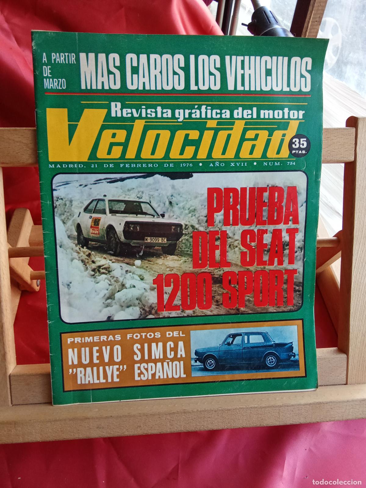 Libros: Revista Velocidad N&uacute;n. 754 Febrero 1976 REV.1482