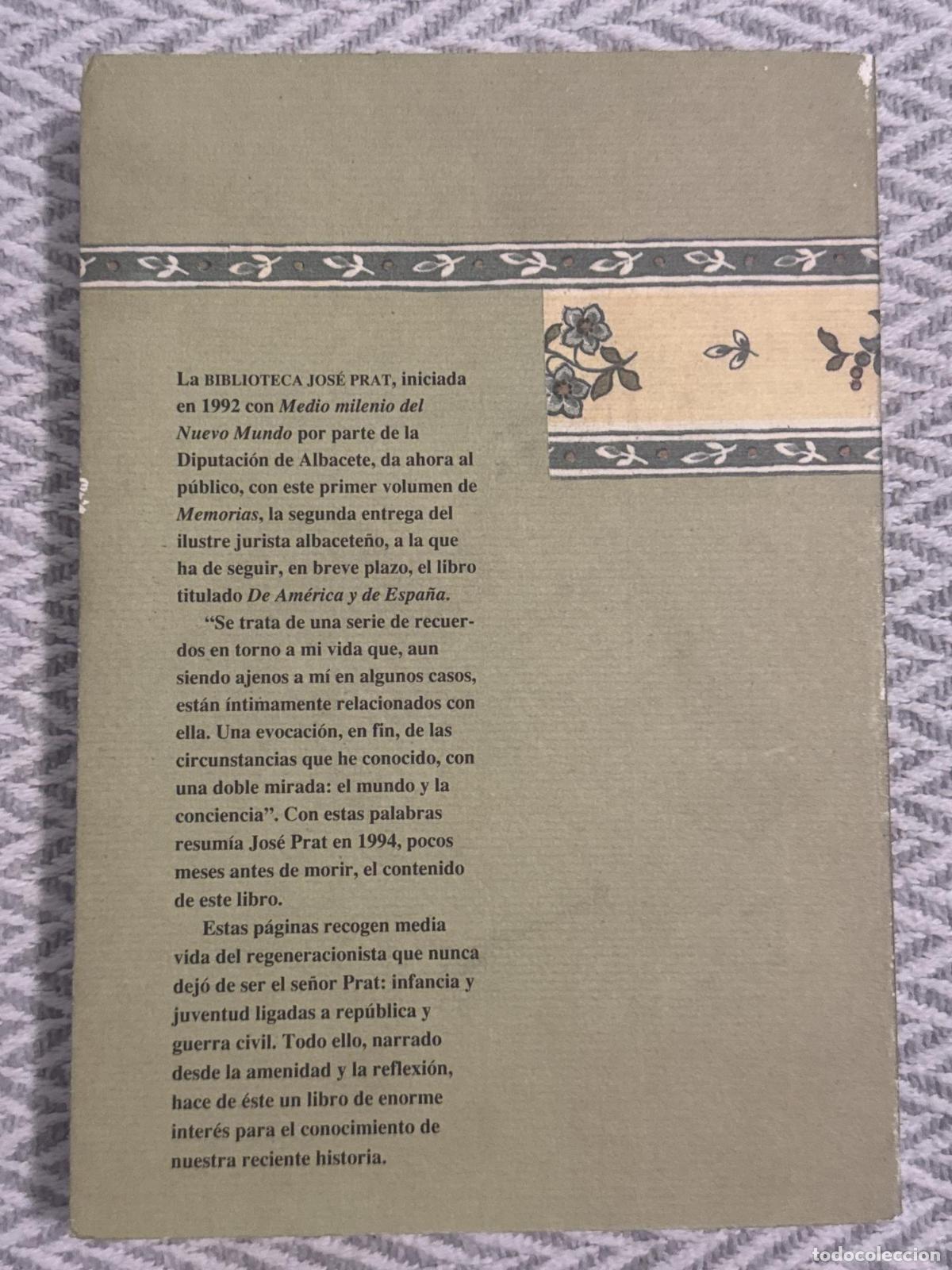 Libros: Memorias (primer volumen) - Jos&eacute; Prat - Foto 3
