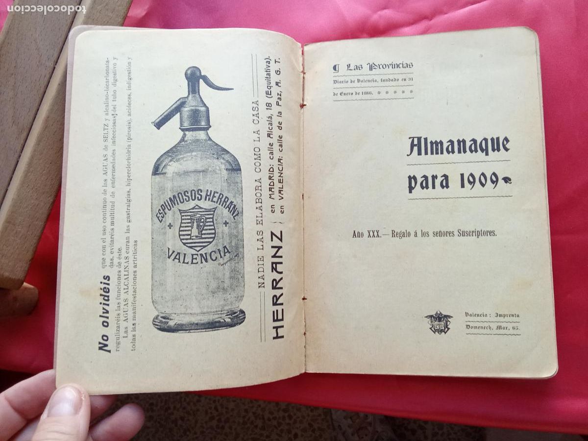 Libros: Almanaque de &rdquo;Las provincias! para 1909 - Foto 4