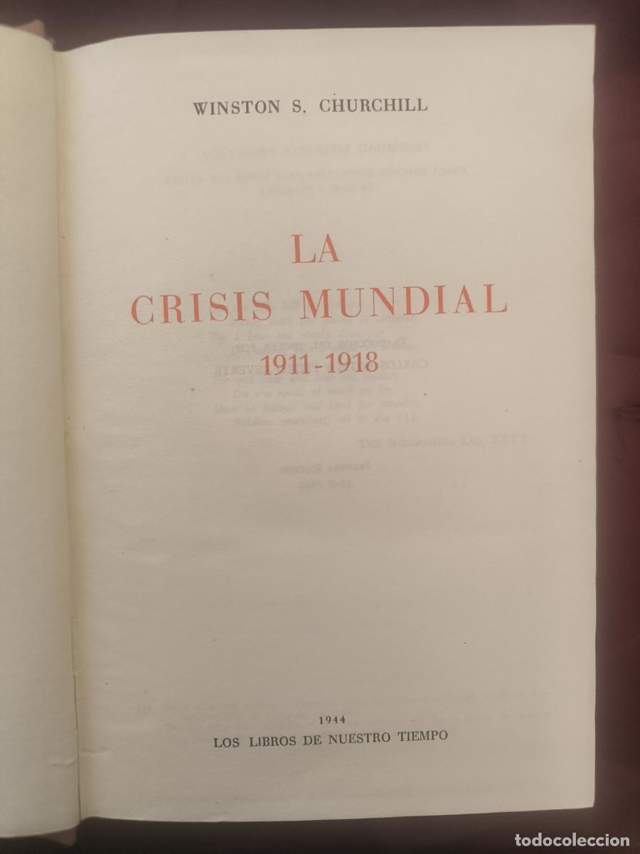 Libros: La Crisis Mundial (1911-1918) - Winston S. Churchill