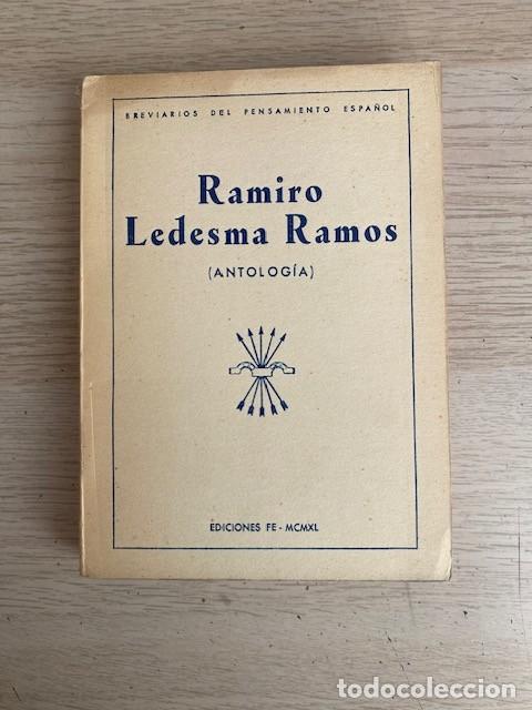 Livros em segunda m&atilde;o: RAMIRO LEDESMA RAMOS, ANTOLOG&Iacute;A