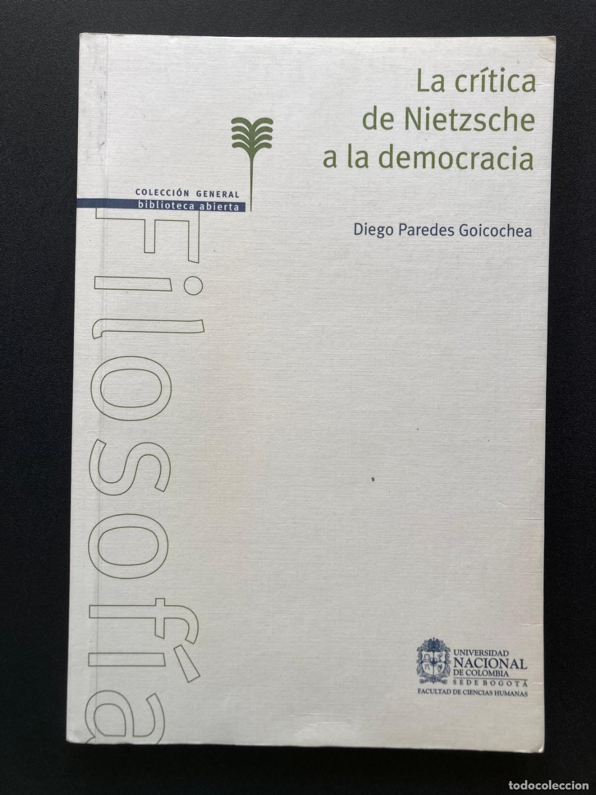 Libros: Diego Paredes Goicochea - La cr&iacute;tica de Nietzsche a la democracia