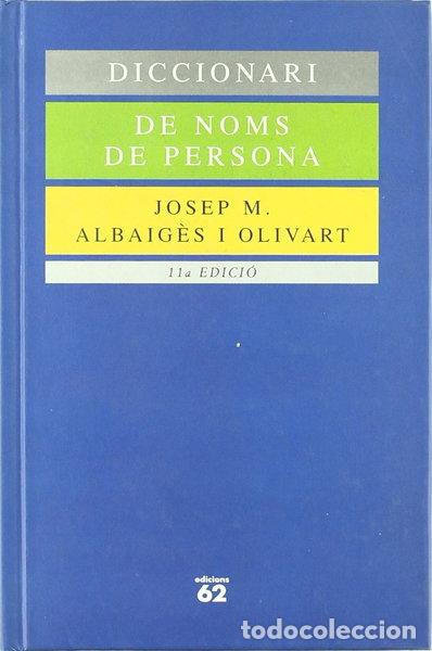 Libri di seconda mano: Diccionari de noms de persona- 9788429715736
