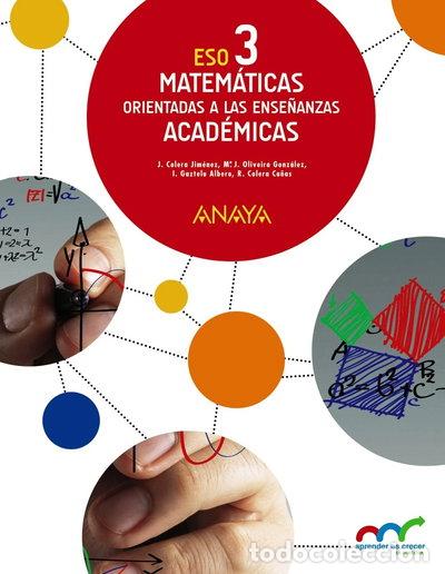Libros: Matem&aacute;ticas orientadas a las Ense&ntilde;anzas Acad&eacute;micas 3- 9788467852127