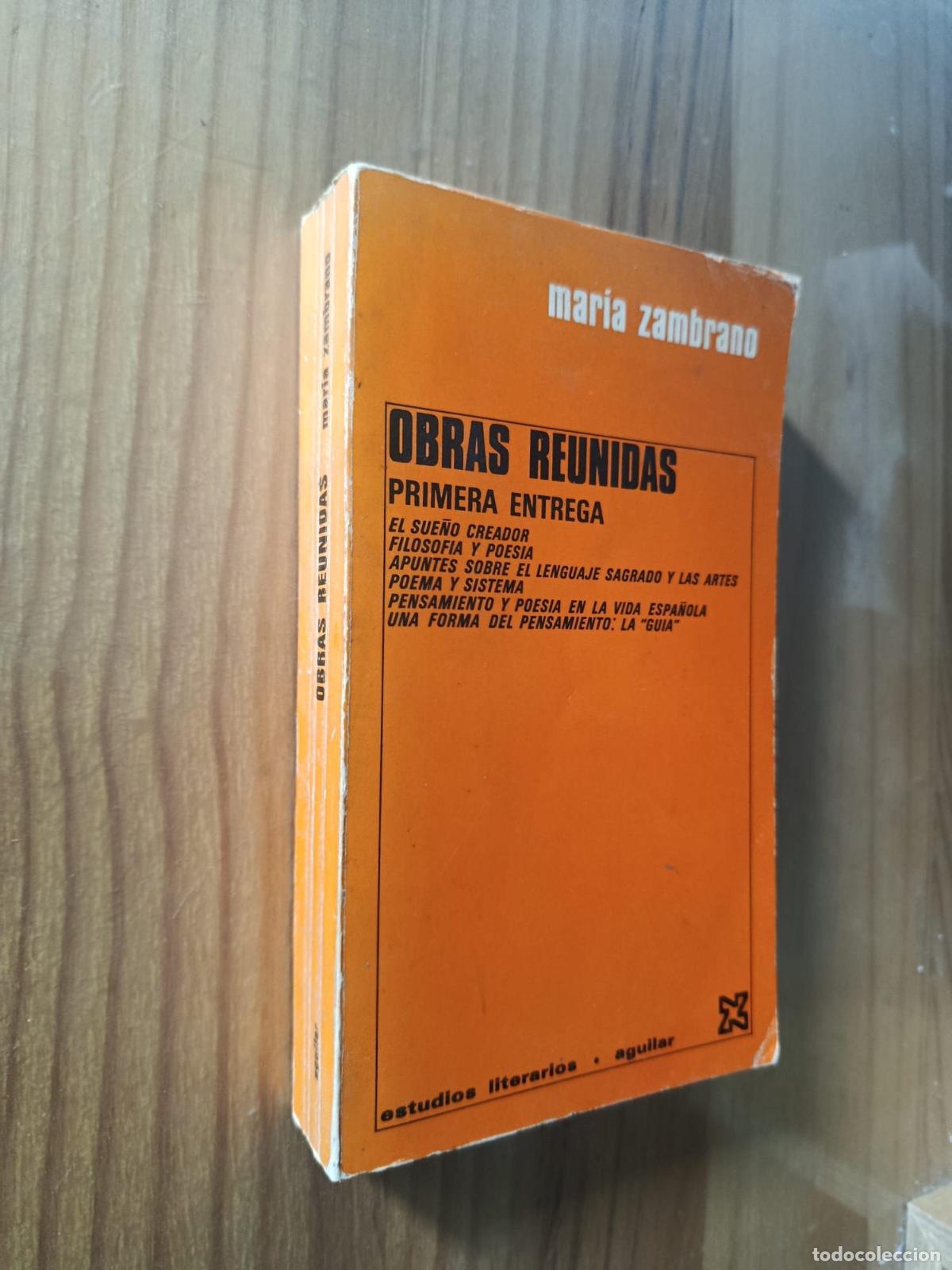 Libri di seconda mano: OBRAS REUNIDAS, PRIMERA ENTREGA - MAR&Iacute;A ZAMBRANO