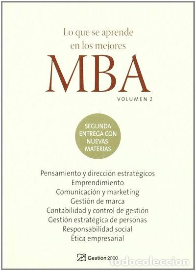 Libros: Lo que se aprende en los mejores MBA. Volumen 2- 9788498750027