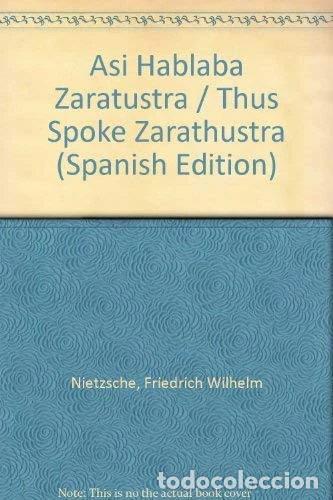Livros em segunda m&atilde;o: As&iacute; hablaba Zaratustra- 9788476725955