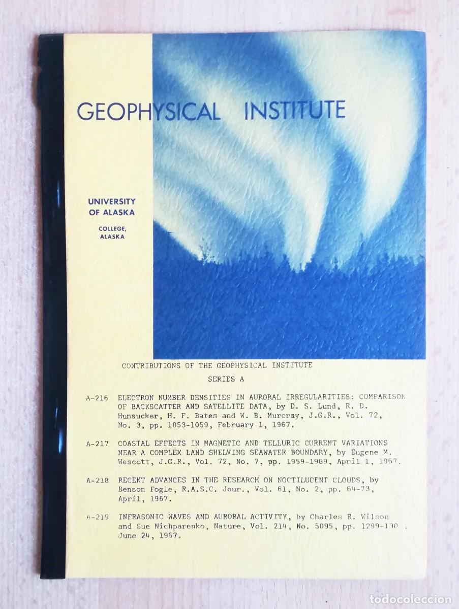 Libros: Geophysical Institute. Universidad de Alaska. Contribuciones 1967.