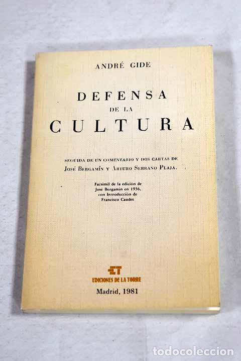 books: Defensa de la cultura.- Gide, Andr&eacute;