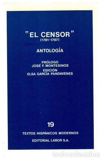 Libros: El censor (1781-1787). Antolog&iacute;a - NO CONSTA AUTOR