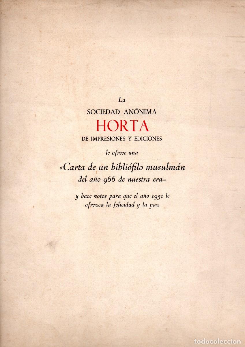 Libros: &rdquo;Carta de un bibli&oacute;filo musulm&aacute;n del a&ntilde;o 966 de nuestra era&rdquo;. Fisas, Carlos.