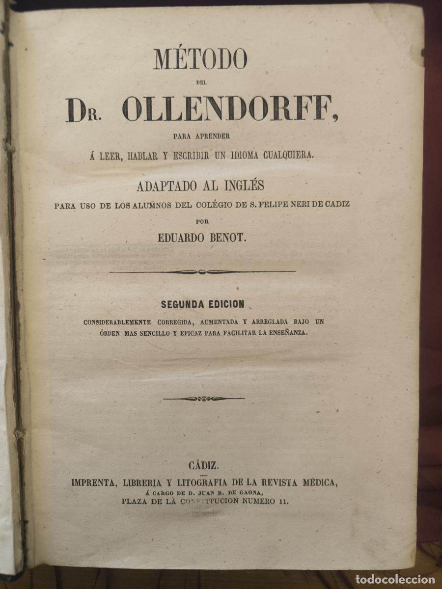 Libros: Nuevo M&eacute;todo del Doctor Ollendorff para aprender a leer, hablar y escribir un idioma cualquiera ada