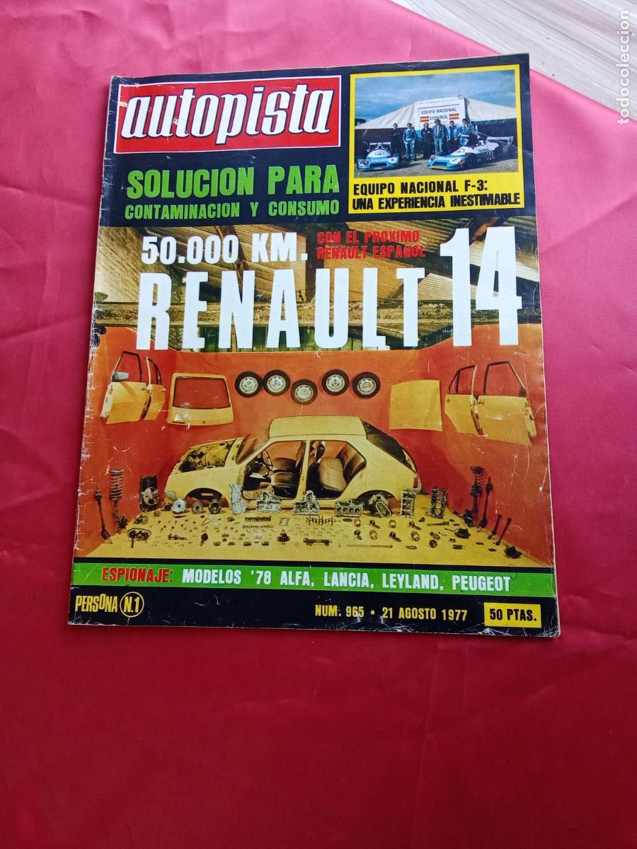 Libros: Revista Autopista N&ordm; 965 Agosto 1977 REV.1438