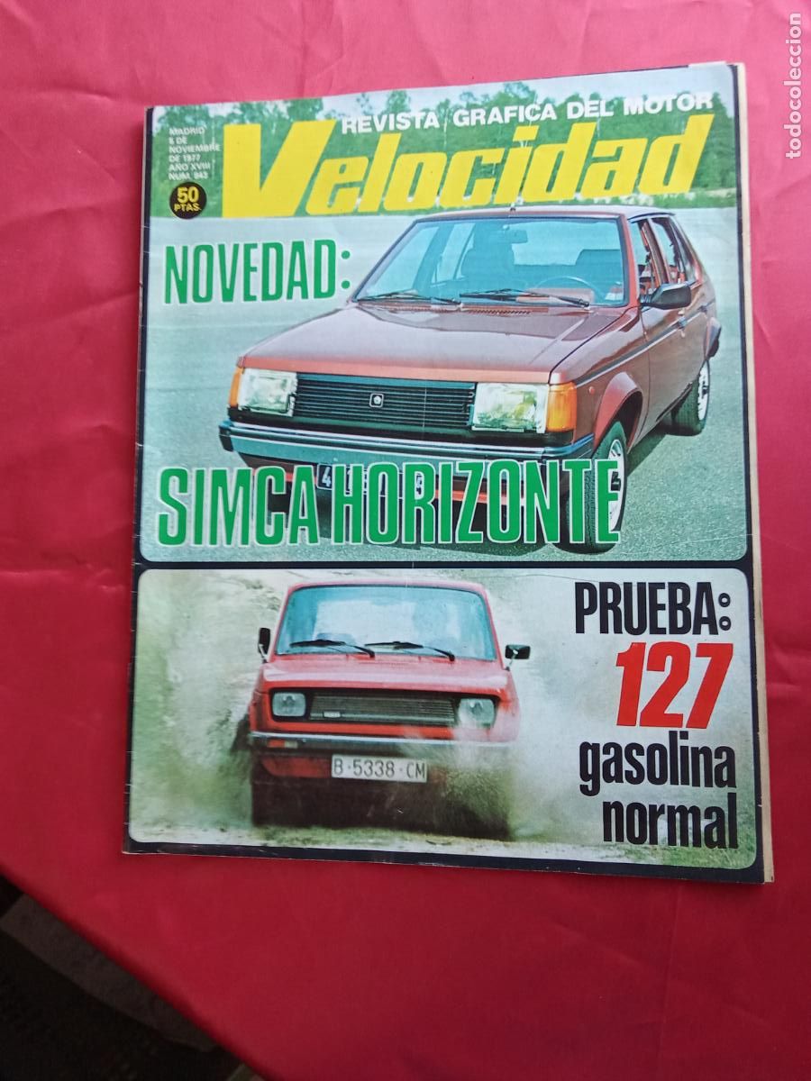 Libros: Revista Velocidad N&uacute;n. 843 Noviembre 1977 REV.1440