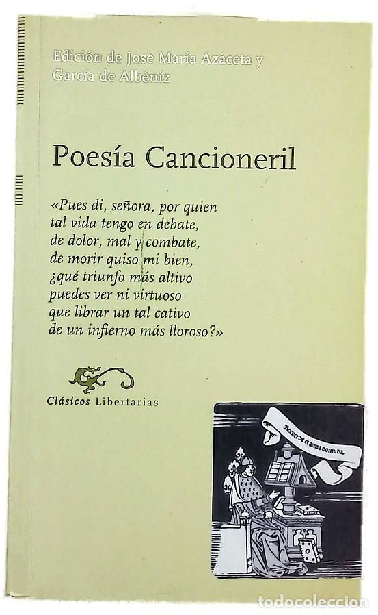 Libros: Poes&iacute;a cancioneril - Az&aacute;ceta, Jos&eacute; Mar&iacute;a