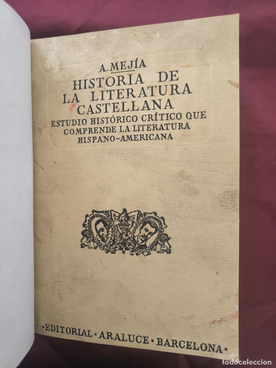Livres: Historia de la Literatura Castellana: estudio hist&oacute;rico-cr&iacute;tico que comprende la literatura hispano-