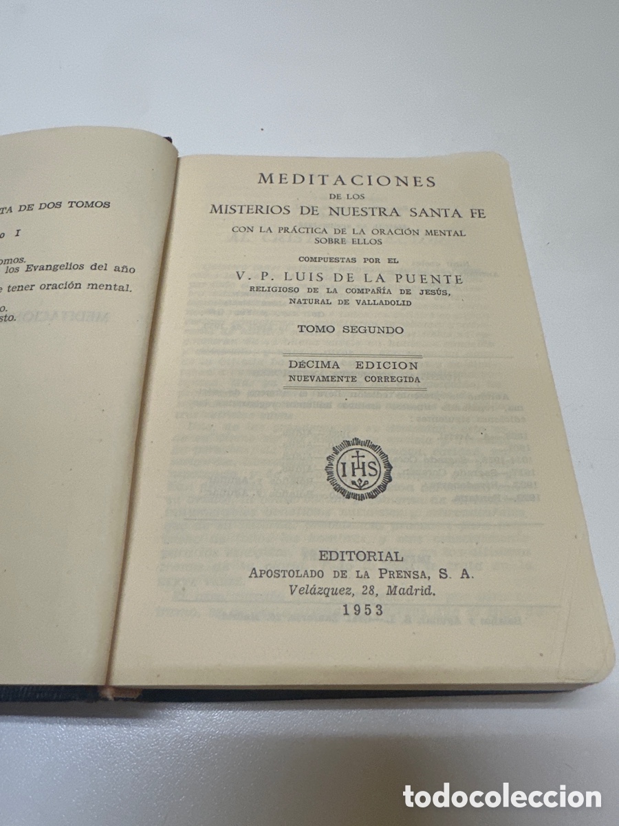 Libros: Meditaciones V.P. La Puente 1953 - Foto 2