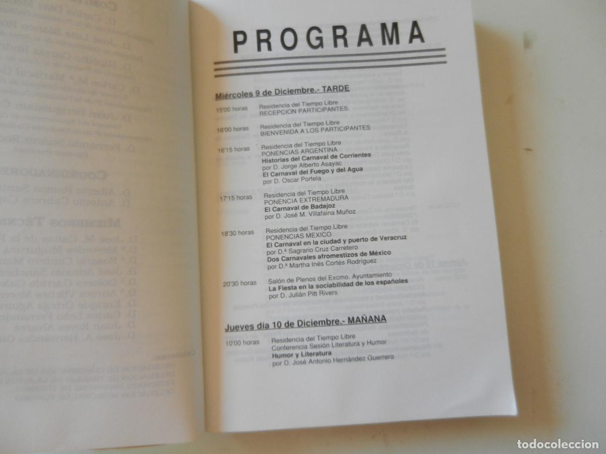 Libros: VI CONGRESO DE CARNAVAL DE CADIZ - DICIEMBRE 1992 - PROGRAMAS Y COMUNICACIONES - Foto 3