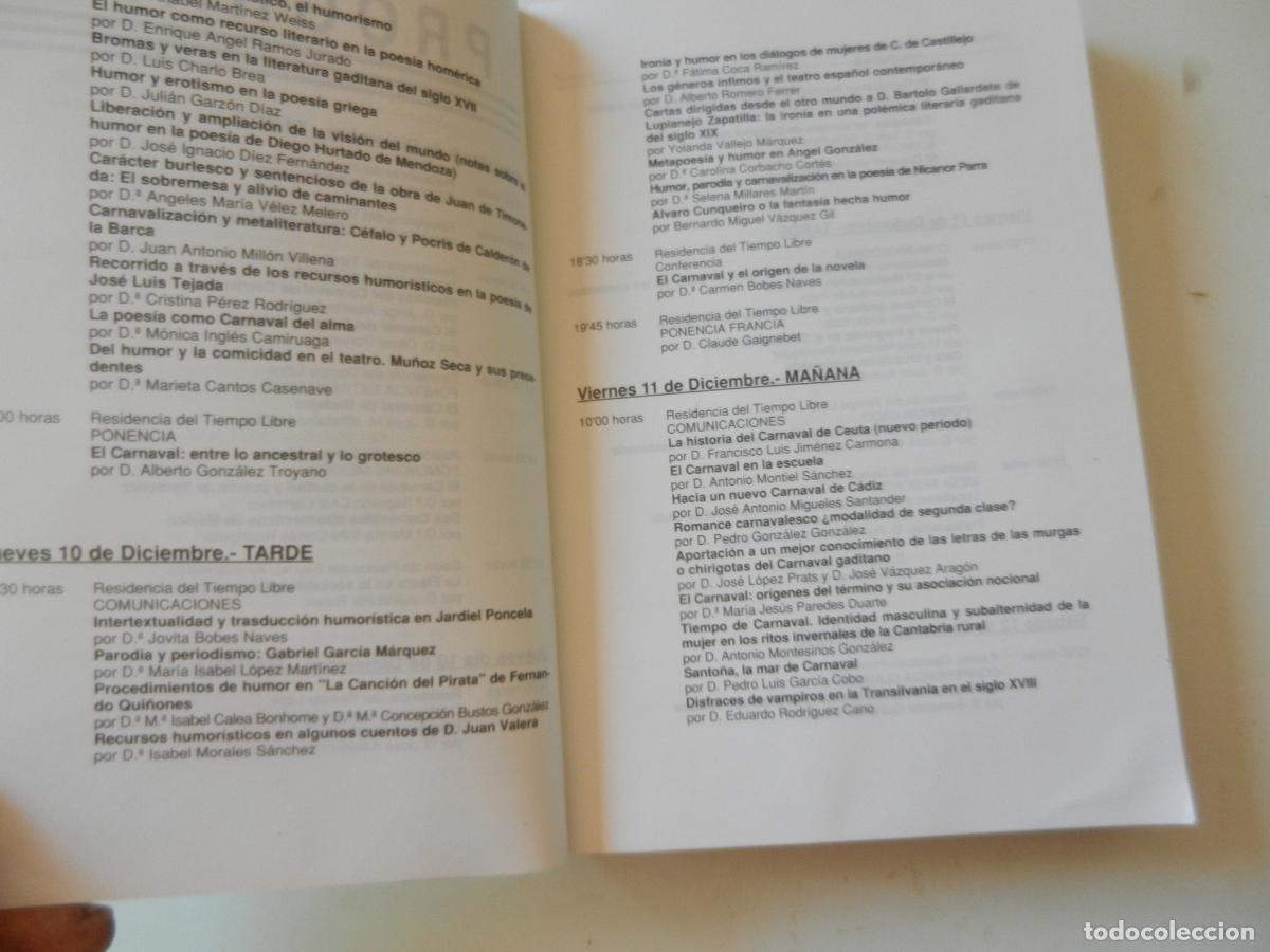 Libros: VI CONGRESO DE CARNAVAL DE CADIZ - DICIEMBRE 1992 - PROGRAMAS Y COMUNICACIONES - Foto 4